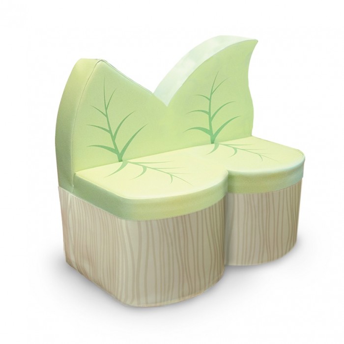 Canapea Sofa Leaf in forma de frunza Natural World - Lumea Naturala - Mobiler moale pentu copii